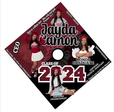 Graduation cap topper