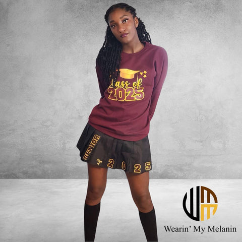 Graduation shirt and skirt set
